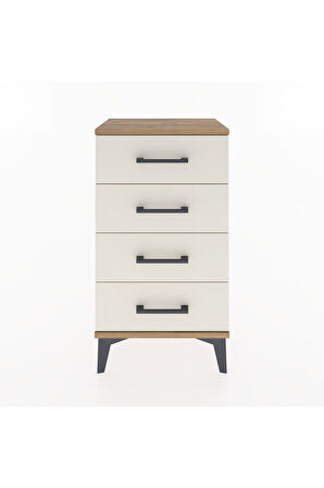 Arges Komodin 2 Raflı Tek Kapaklı 44x30x80 Çam-Aytaşı