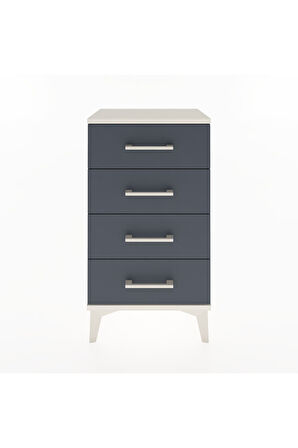 Arges Komodin 4 Çekmeceli 44x30x80 Aytaşı-Antrasit