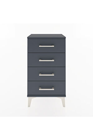 Arges Komodin 4 Çekmeceli 44x30x80 Antrasit-Antrasit