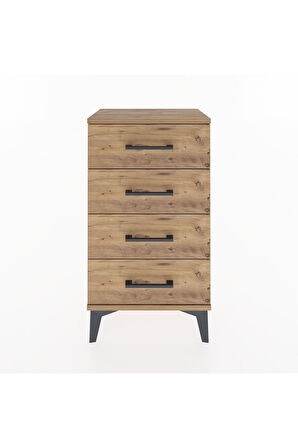 Arges Komodin 4 Çekmeceli 44x30x80 Çam-Çam