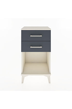 Arges Komodin 2 Çekmeceli 44x30x80 Aytaşı-Antrasit