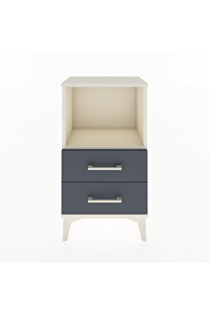 Arges Komodin 2 Çekmeceli 44x30x80 Aytaşı-Antrasit