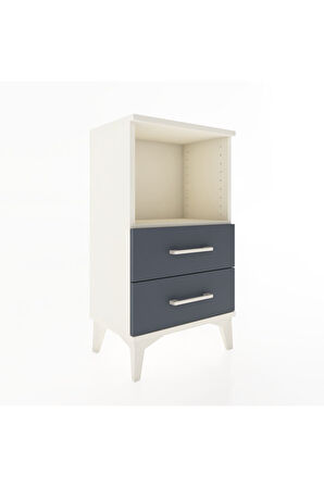 Arges Komodin 2 Çekmeceli 44x30x80 Aytaşı-Antrasit