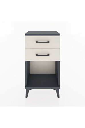 Arges Komodin 2 Çekmeceli 44x30x80 Antrasit-Aytaşı