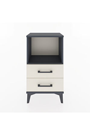 Arges Komodin 2 Çekmeceli 44x30x80 Antrasit-Aytaşı