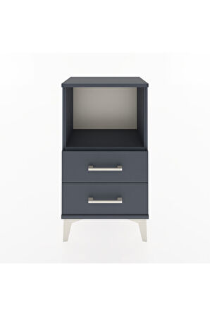 Arges Komodin 2 Çekmeceli 44x30x80 Antrasit-Antrasit