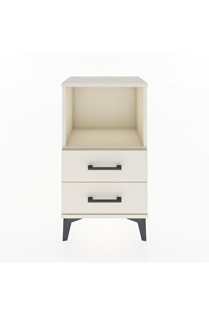 Arges Komodin Tek Raflı 2 Çekmeceli 44x30x80 Aytaşı-Aytaşı