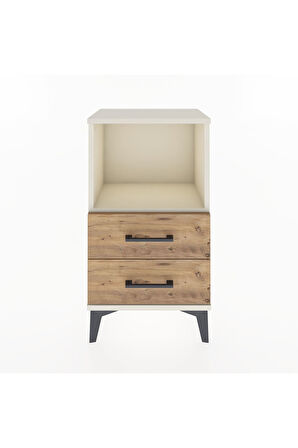 Arges Komodin Tek Raflı 2 Çekmeceli 44x30x80 Aytaşı-Çam
