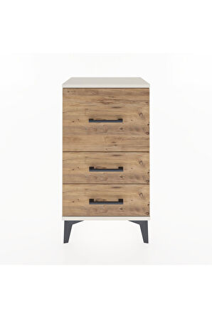Arges Komodin Tek Raflı 2 Çekmeceli 44x30x80 Aytaşı-Çam