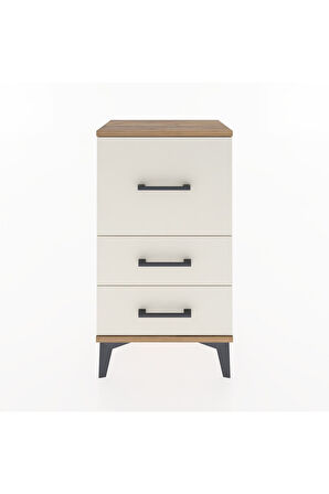 Arges Komodin Tek Raflı 2 Çekmeceli 44x30x80 Çam-Aytaşı