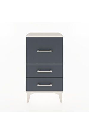 Arges Komodin 3 Çekmeceli 44x30x80 Aytaşı-Antrasit