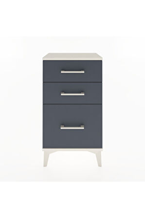 Arges Komodin 3 Çekmeceli 44x30x80 Aytaşı-Antrasit