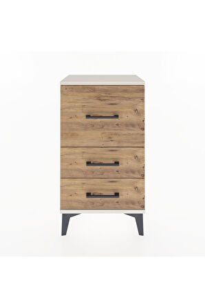 Arges Komodin 3 Çekmeceli 44x30x80 Aytaşı-Çam