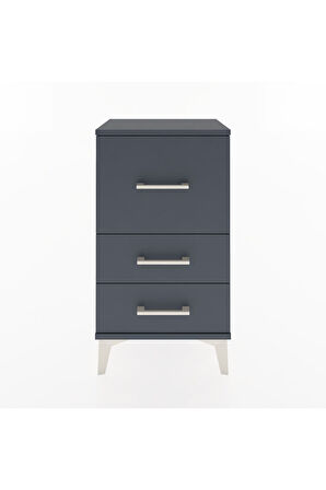 Arges Komodin 3 Çekmeceli 44x30x80 Antrasit-Antrasit
