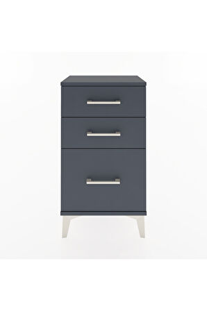 Arges Komodin 3 Çekmeceli 44x30x80 Antrasit-Antrasit