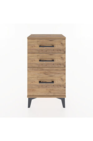 Arges Komodin 3 Çekmeceli 44x30x80 Çam-Çam