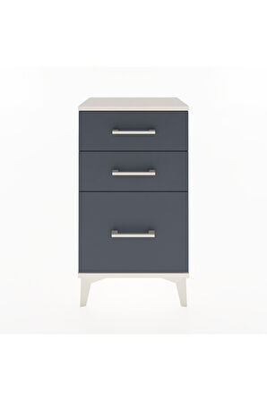 Arges Komodin 3 Çekmeceli 44x30x80 Aytaşı-Antrasit