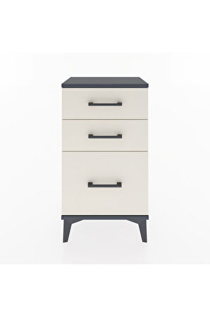 Arges Komodin 3 Çekmeceli 44x30x80 Antrasit-Aytaşı