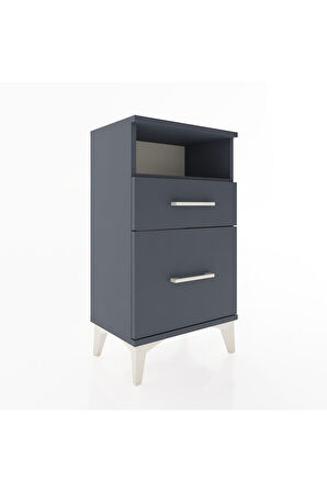 Arges Komodin 3 Çekmeceli 44x30x80 Antrasit-Antrasit