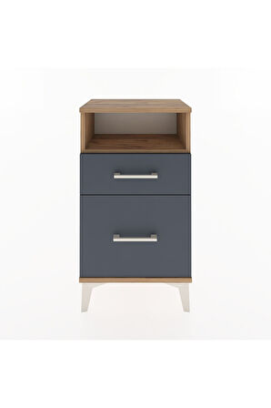 Arges Komodin 3 Çekmeceli 44x30x80 Çam-Antrasit
