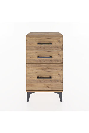 Arges Komodin 3 Çekmeceli 44x30x80 Çam-Çam