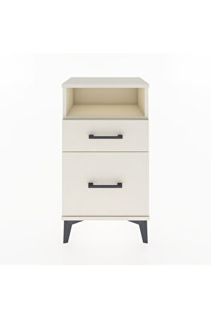 Arges Komodin Tek Raflı 2 Çekmeceli 44x30x80 Aytaşı-Aytaşı