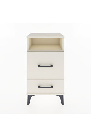 Arges Komodin Tek Raflı 2 Çekmeceli 44x30x80 Aytaşı-Aytaşı