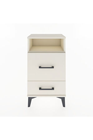 Arges Komodin Tek Raflı 2 Çekmeceli 44x30x80 Aytaşı-Aytaşı