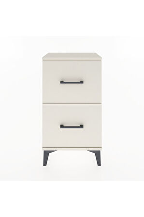 Arges Komodin Tek Raflı 2 Çekmeceli 44x30x80 Aytaşı-Aytaşı