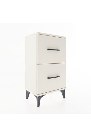 Arges Komodin Tek Raflı 2 Çekmeceli 44x30x80 Aytaşı-Aytaşı