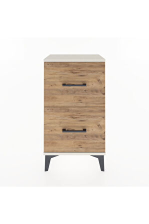 Arges Komodin Tek Raflı 2 Çekmeceli 44x30x80 Aytaşı-Çam
