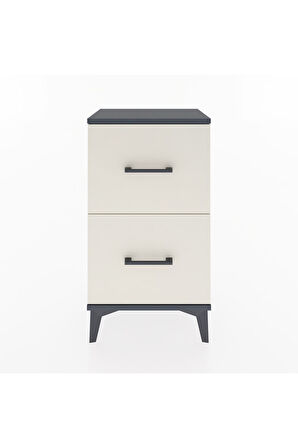 Arges Komodin 2 Çekmeceli 44x30x80 Antrasit-Aytaşı