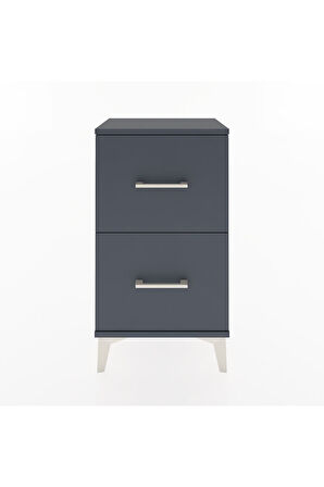Arges Komodin 2 Çekmeceli 44x30x80 Antrasit-Antrasit
