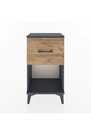 Arges Komodin 2 Çekmeceli 44x30x80 Antrasit-Çam