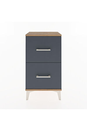 Arges Komodin 2 Çekmeceli 44x30x80 Çam-Antrasit