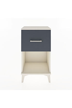 Arges Komodin Tek Çekmeceli 44x30x80 Aytaşı-Antrasit