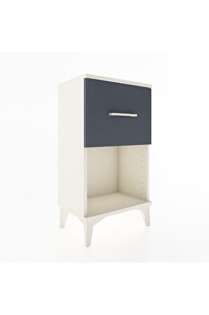 Arges Komodin Tek Çekmeceli 44x30x80 Aytaşı-Antrasit