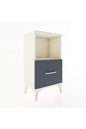 Arges Komodin Tek Çekmeceli 44x30x80 Aytaşı-Antrasit