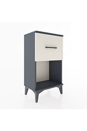 Arges Komodin Tek Çekmeceli 44x30x80 Antrasit-Aytaşı