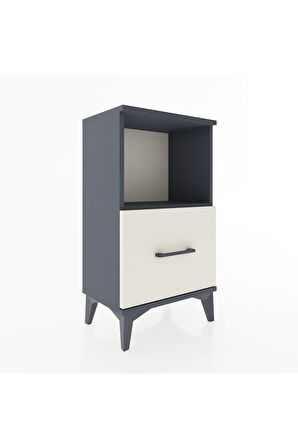 Arges Komodin Tek Çekmeceli 44x30x80 Antrasit-Aytaşı