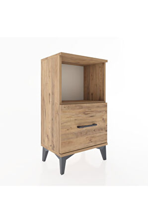Arges Komodin Tek Çekmeceli 44x30x80 Çam-Çam
