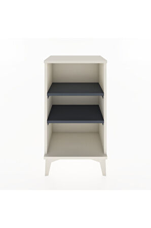 Arges Komodin Tek Raflı Tek Çekmeceli 44x30x80 Aytaşı-Antrasit
