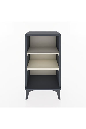 Arges Komodin Tek Raflı Tek Çekmeceli 44x30x80 Antrasit-Aytaşı