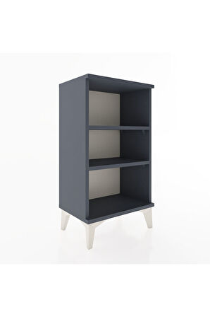 Arges Komodin Tek Raflı Tek Çekmeceli 44x30x80 Antrasit-Antrasit