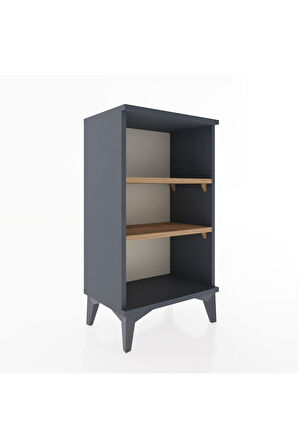 Arges Komodin Tek Raflı Tek Çekmeceli 44x30x80 Antrasit-Çam