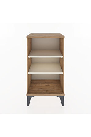 Arges Komodin Tek Raflı Tek Çekmeceli 44x30x80 Çam-Aytaşı
