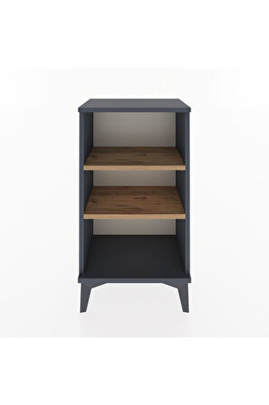 Arges Komodin 2 Raflı 44x30x80 Antrasit-Çam