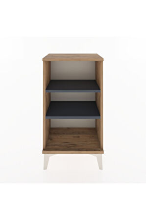 Arges Komodin 2 Raflı 44x30x80 Çam-Antrasit