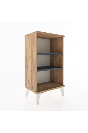 Arges Komodin 2 Raflı 44x30x80 Çam-Antrasit