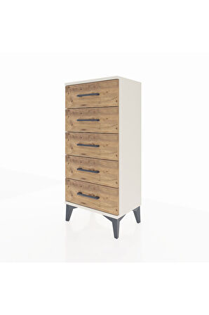 Arges Komodin 5 Çekmeceli 44x30x96 Aytaşı-Çam
